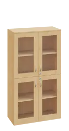 SPO 23 skříň 4-dveřová/ sklo lamino - javor horský